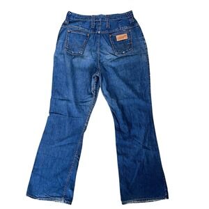 Vintage Wranglers Women's Jeans Size 20 Runs Small Blue Straight Leg